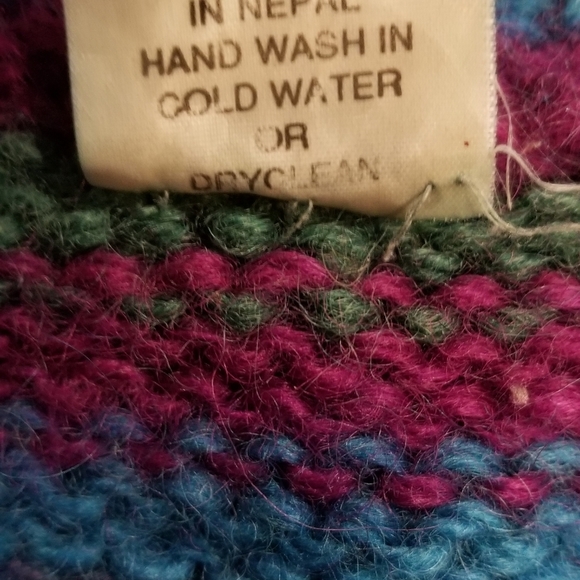 Pole To Pole Vintage Handmade 100% Wool Sweater - Picture 4 of 4